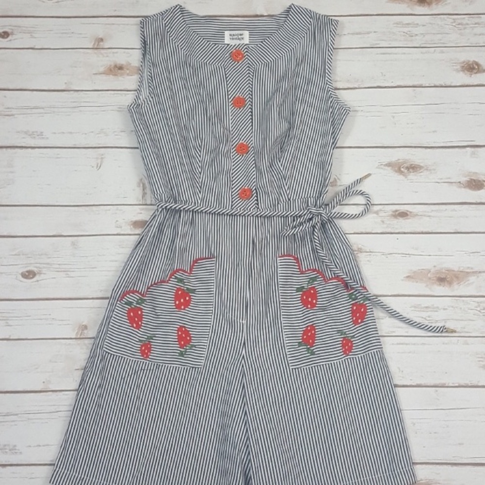 Unique-vintage strawberry romper